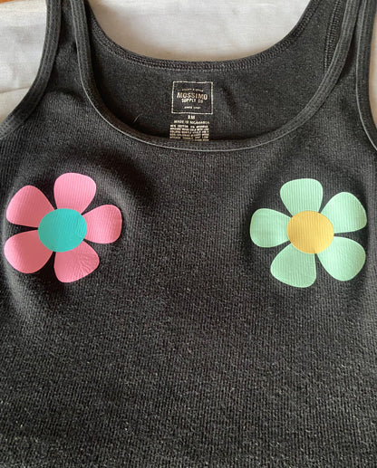 Flower Power Cropped Tank Top