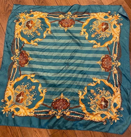 Turquoise and Gold scarf